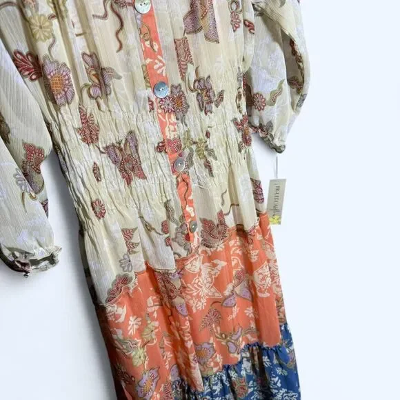 Anthropologie NEW Figeuroa & Flower Olive Hill bohemian dress | NWT | Size L - Picture 4 of 8